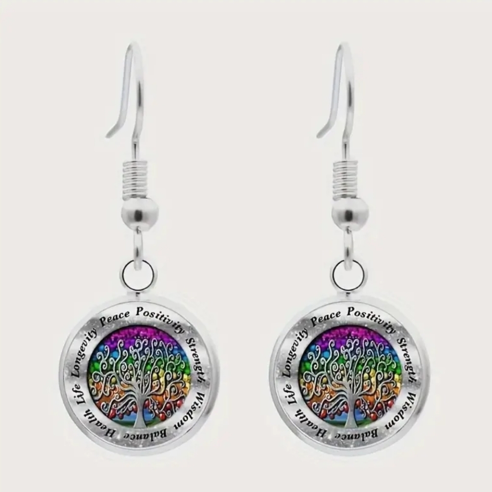 Elegant earrings with glass Accents